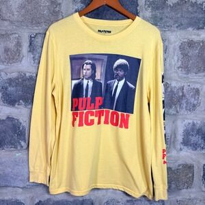 Pulp Fiction Movie Graphic Long Sleeve Shirt Yellow Mens Large Jules Vincent L